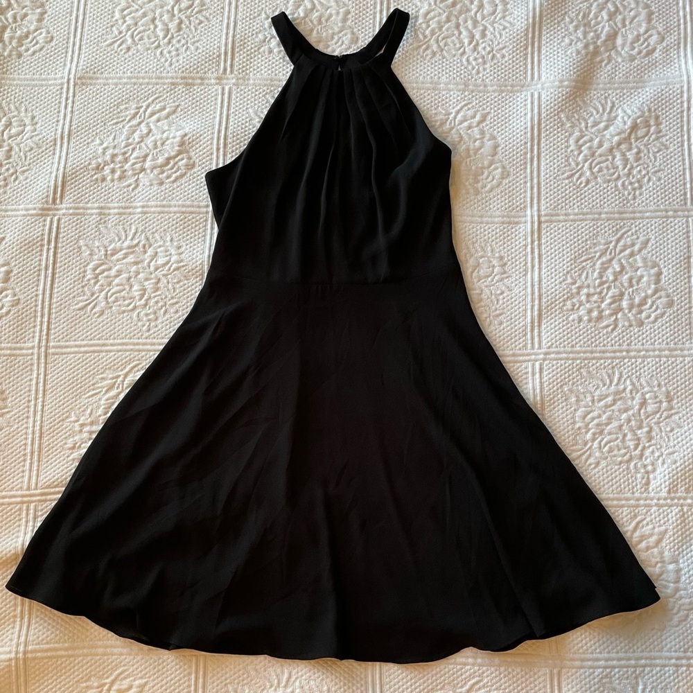 Express Halter Neck Keyhole Back Mini Dress Black Formal Homecoming 2 - Picture 7 of 14